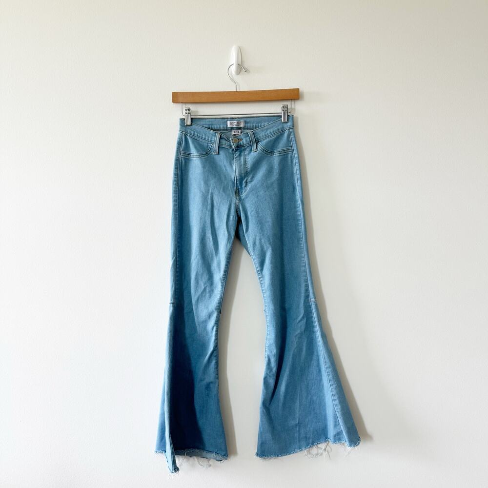 Judy Blue Super Flared Jeans Womens 3 26 High Waist Medium Wash 8396